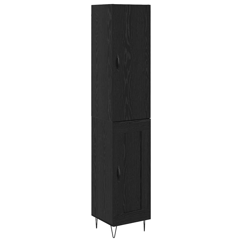 Credenza Rovere Nero 34,5 x 34 x 90 cm Legno multistrato
