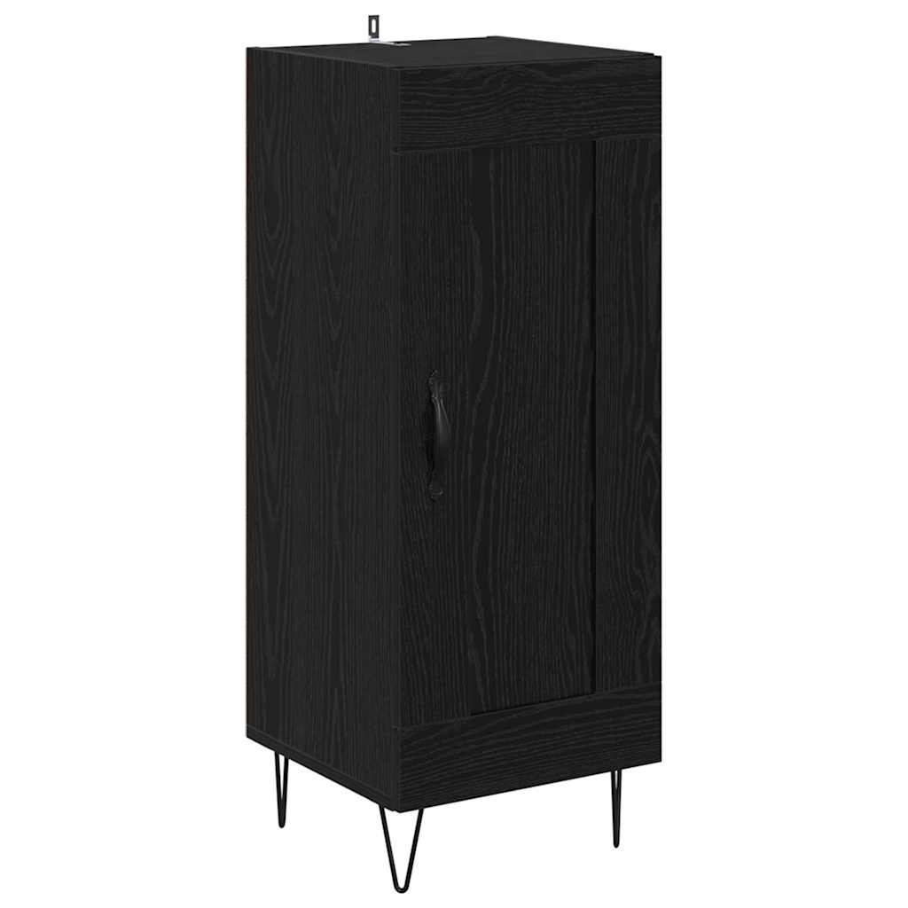 Credenza Rovere Nero 34,5 x 34 x 90 cm Legno multistrato