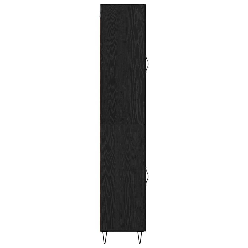 Credenza Rovere Nero 34,5 x 34 x 90 cm Legno multistrato