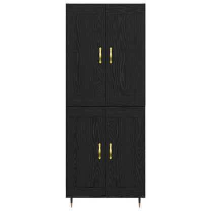 Credenza Rovere Nero 69,5 x 34 x 90 cm Legno multistrato