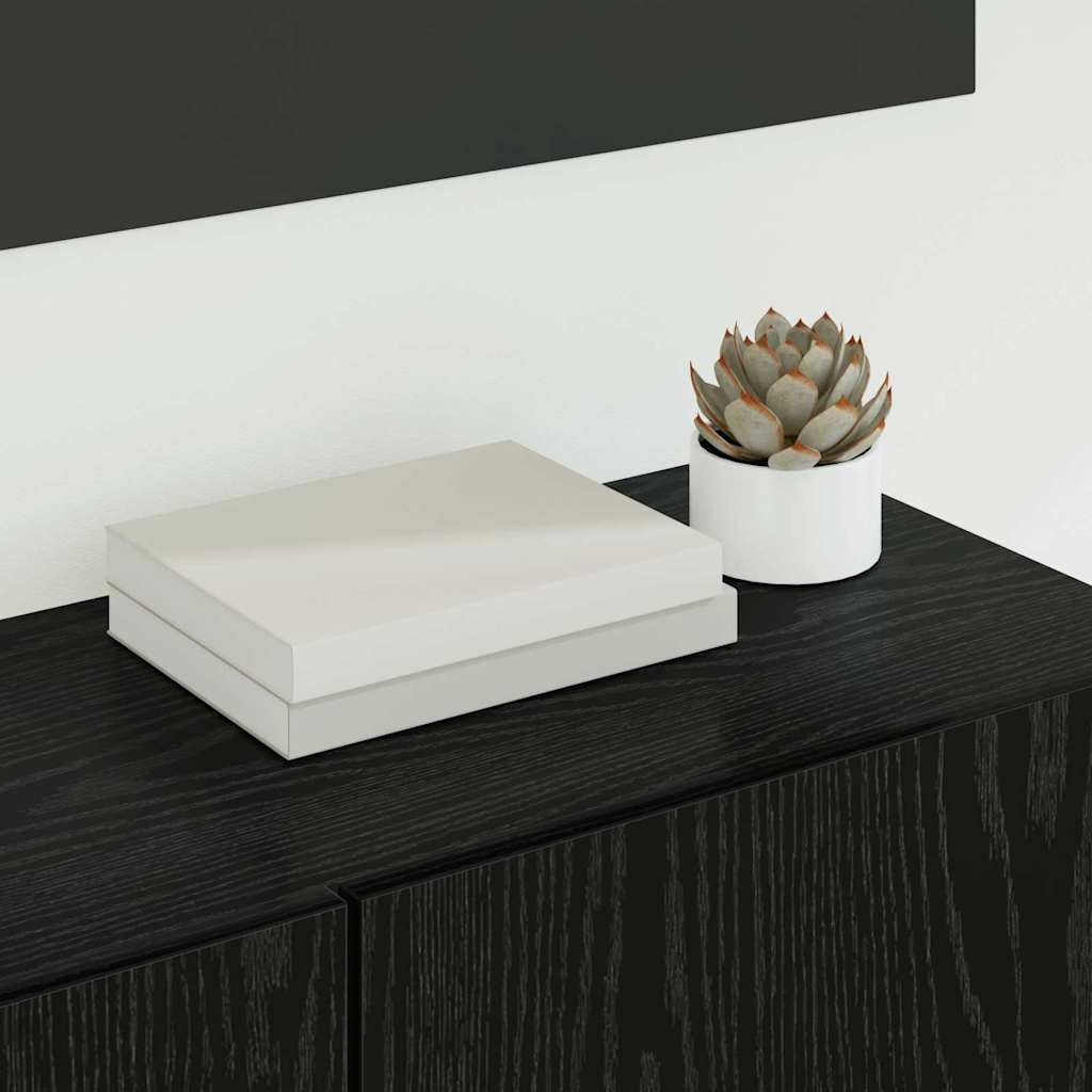 Mobile TV 4 pcs Rovere Nero Legno multistrato