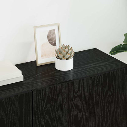 Unità TV da Parete 5 pcs Rovere nero Legno multistrato