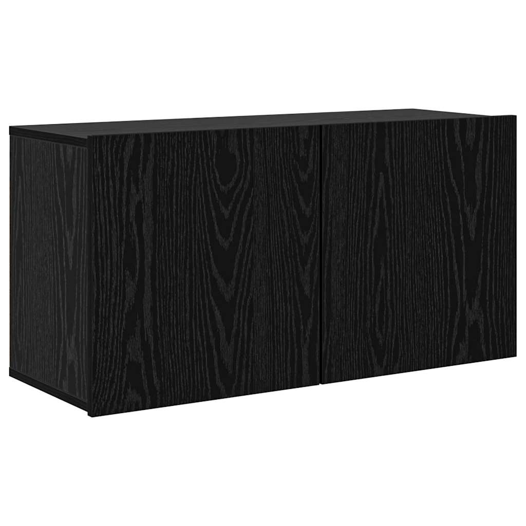 Unità TV da Parete 5 pcs Rovere nero Legno multistrato