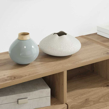 Unità per TV a Muro 4 pcs Rovere artigianale Legno multistrato