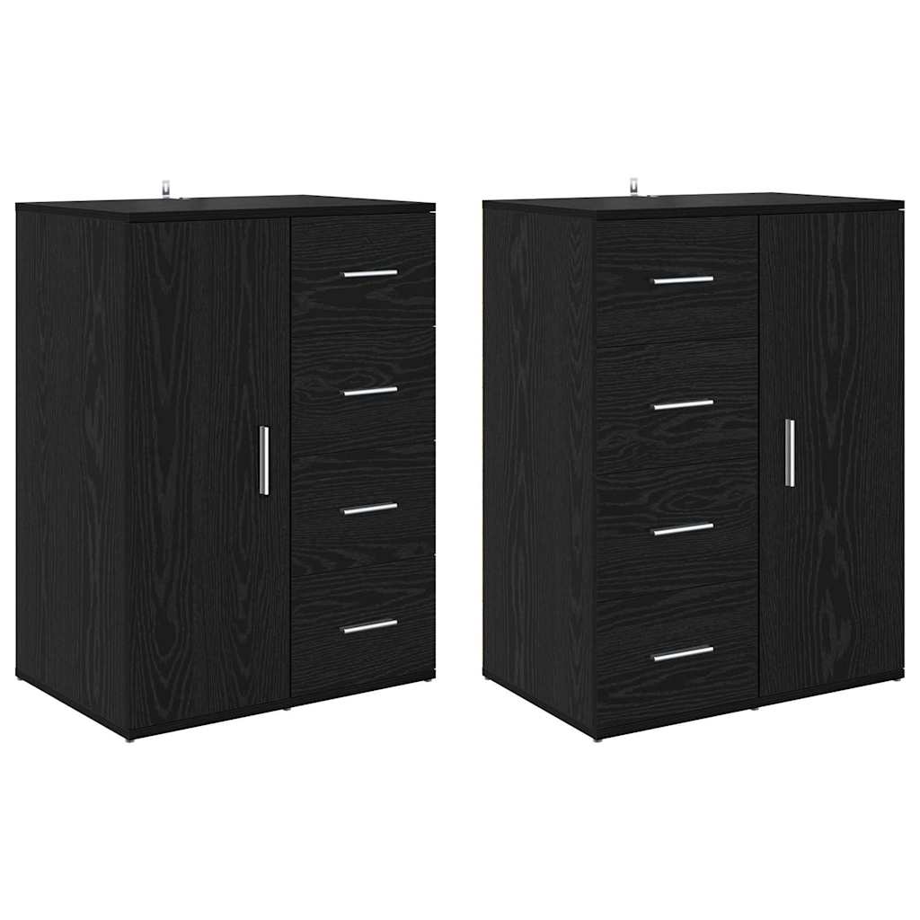 Sideboards Corona 2 pcs Rovere Nero 59 x 39 x 80 cm
