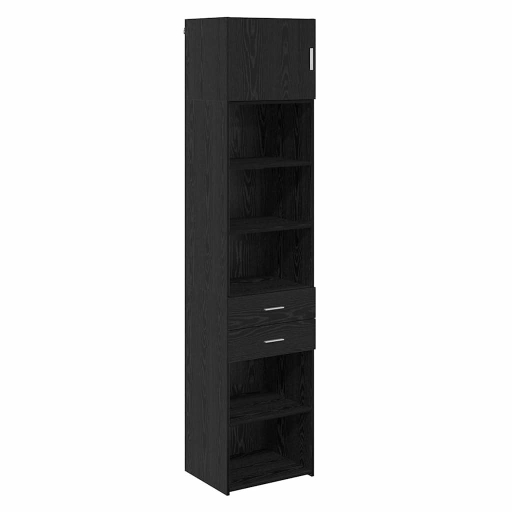 Credenza Rovere Nero 50 x 42,5 x 225 cm Legno multistrato | homemem39