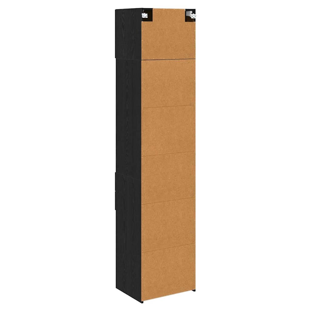Credenza Rovere Nero 50 x 42,5 x 225 cm Legno multistrato | homemem39