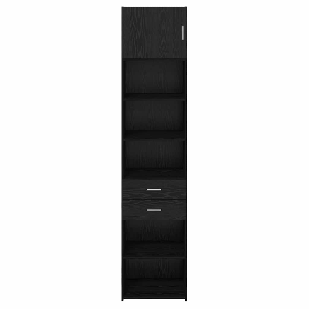 Credenza Rovere Nero 50 x 42,5 x 225 cm Legno multistrato | homemem39