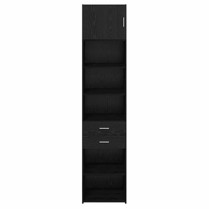 Credenza Rovere Nero 50 x 42,5 x 225 cm Legno multistrato | homemem39