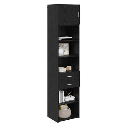 Credenza Rovere Nero 50 x 42,5 x 225 cm Legno multistrato | homemem39