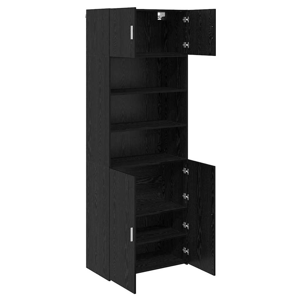 Armadio Rovere Nero 80 x 42,5 x 225 cm Legno multistrato | homemem39
