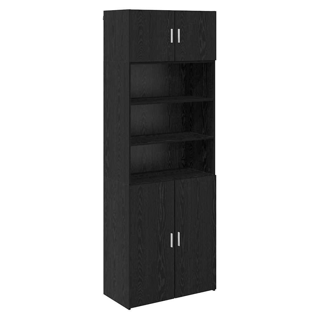 Armadio Rovere Nero 80 x 42,5 x 225 cm Legno multistrato | homemem39