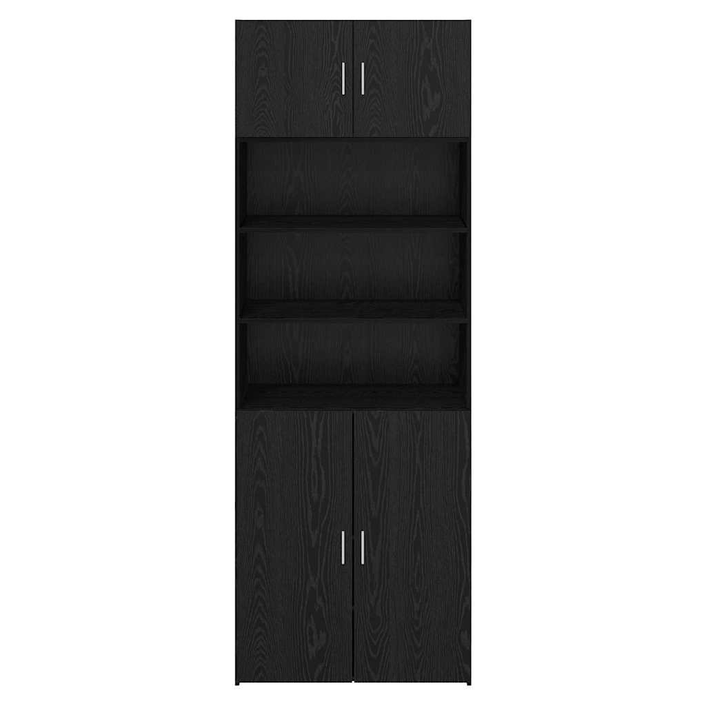 Armadio Rovere Nero 80 x 42,5 x 225 cm Legno multistrato | homemem39