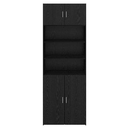 Armadio Rovere Nero 80 x 42,5 x 225 cm Legno multistrato | homemem39