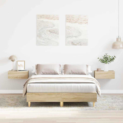 Struttura del letto Sonoma 137 x 190 cm Legno multistrato | homemem39
