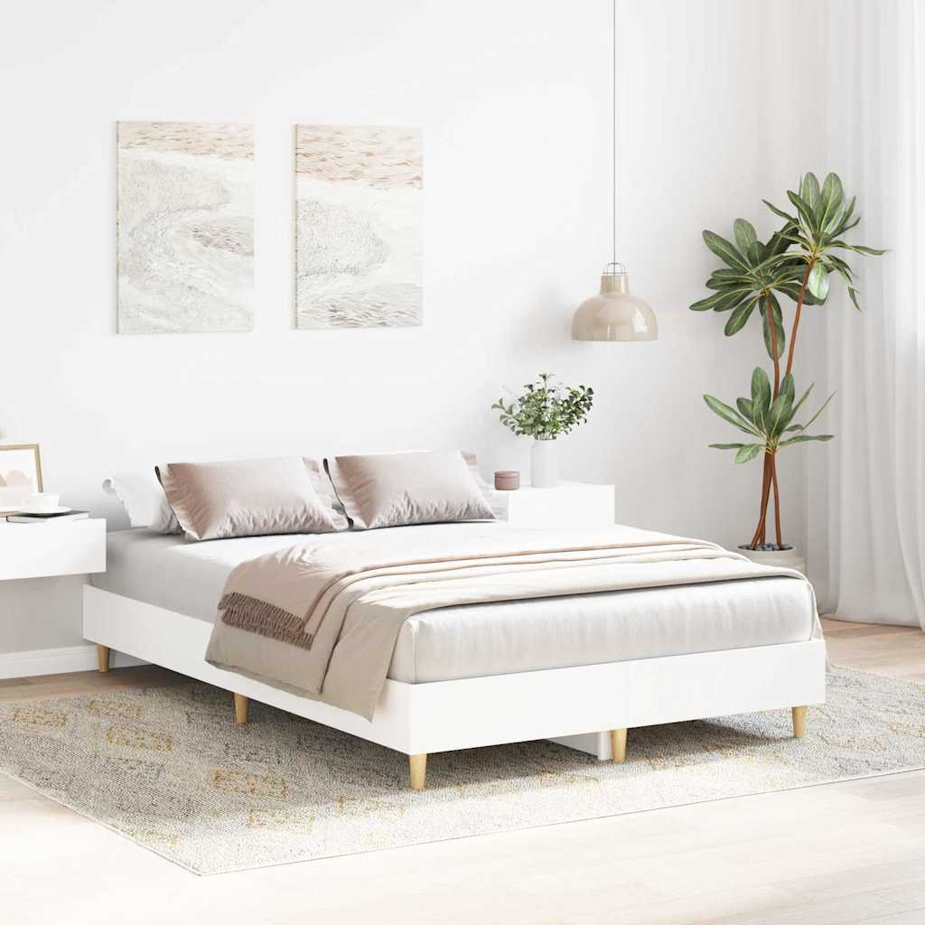 Struttura del letto Bianco 137 x 190 cm Legno multistrato | homemem39