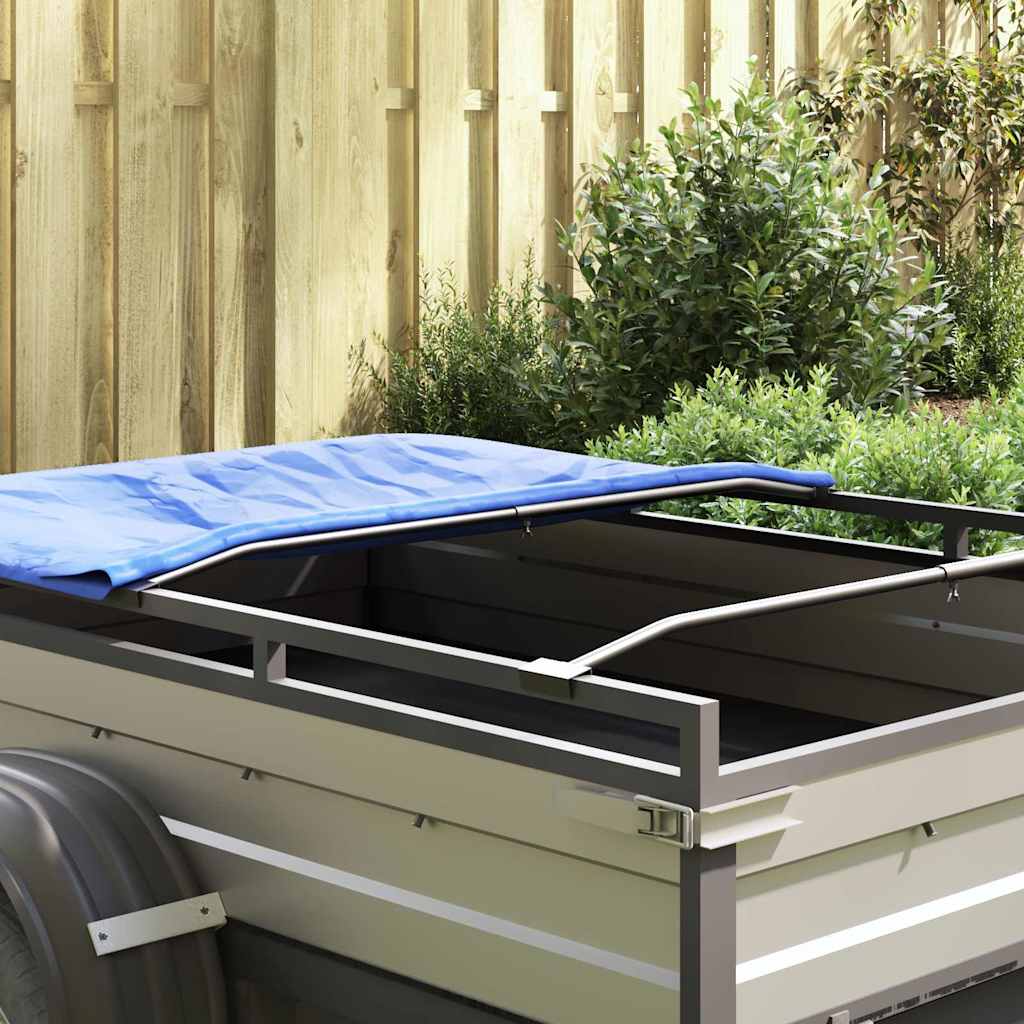 Supporto per teloni per rimorchi 2 pz Argento 102-155 cm