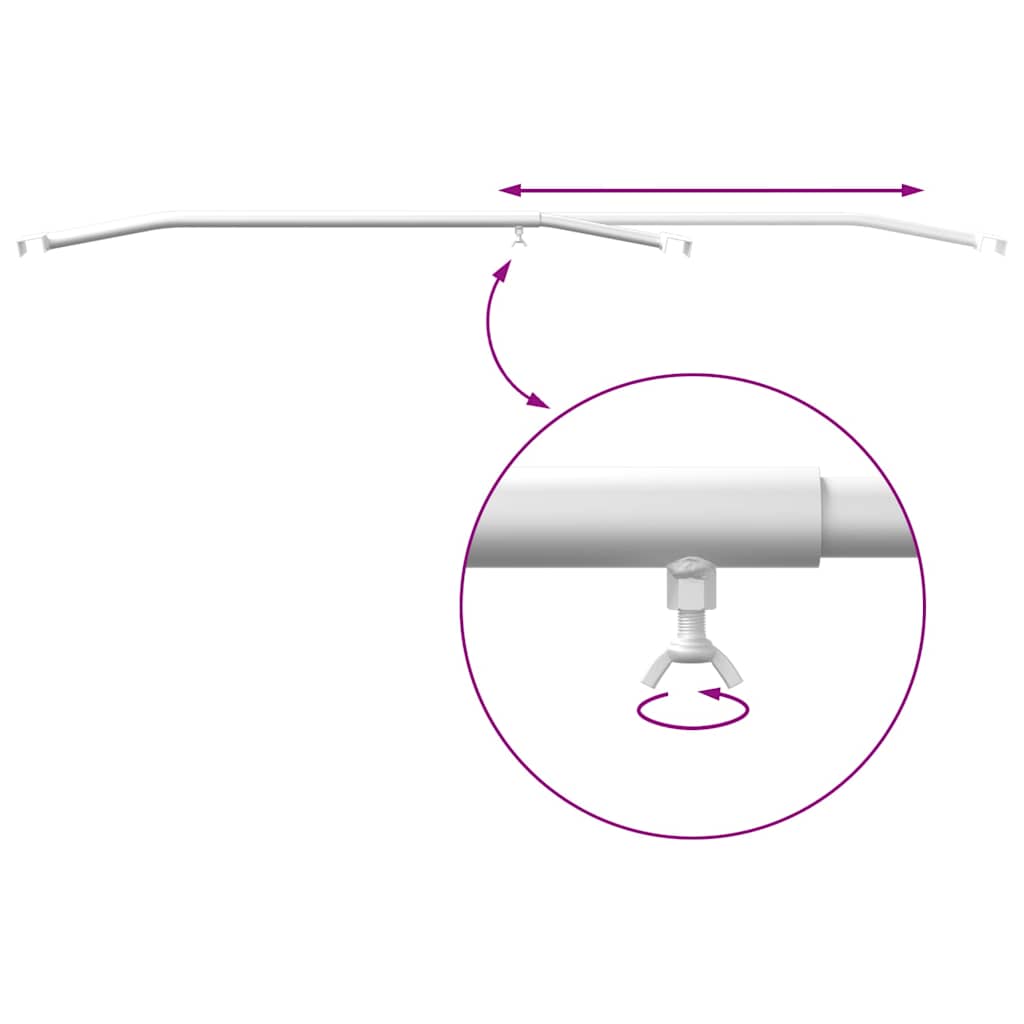 Supporto per teloni per rimorchi 2 pz Argento 102-155 cm | homemem39
