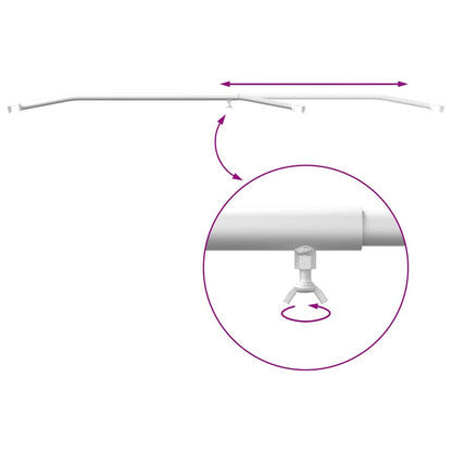 Supporto per teloni per rimorchi 2 pz Argento 102-155 cm | homemem39