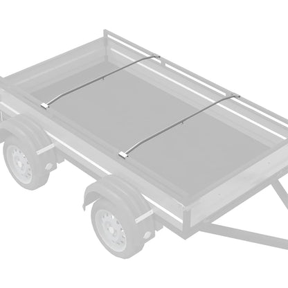 Supporto per teloni per rimorchi 2 pz Argento 102-155 cm | homemem39