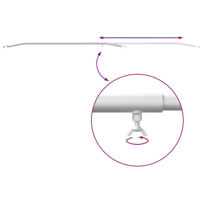 adatto per supporto per telo piatto 2 pcs Argento 130-210 cm