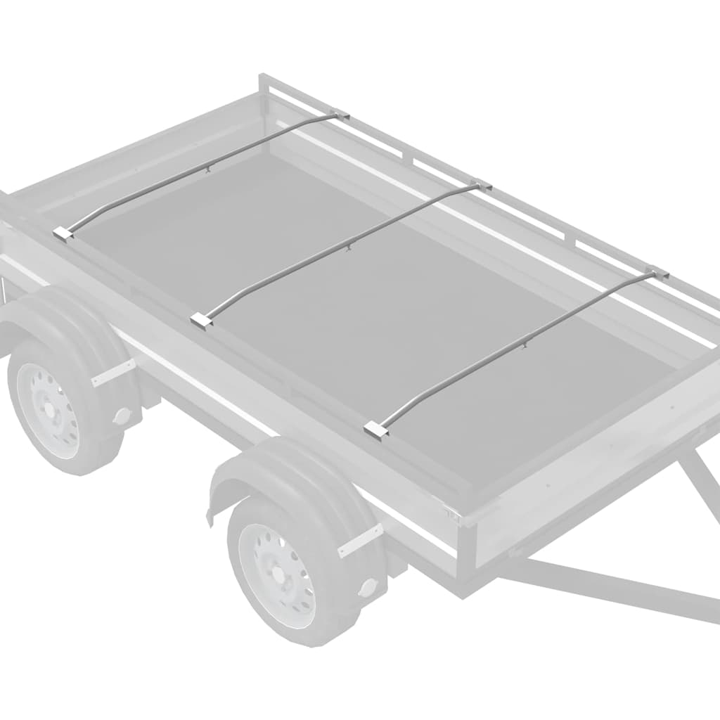 Supporto per teloni per rimorchi 3 pz Argento 136-218 cm | homemem39