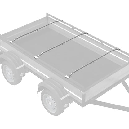 Supporto per teloni per rimorchi 3 pz Argento 136-218 cm | homemem39