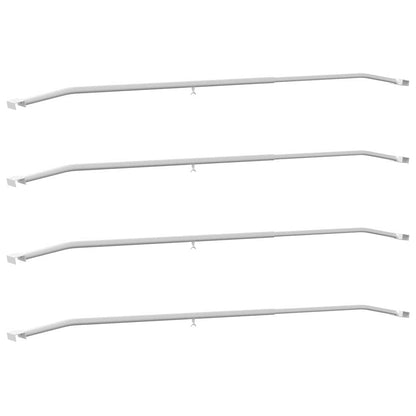 adatto per supporto per telo piatto 4 pcs Argento 130-210 cm