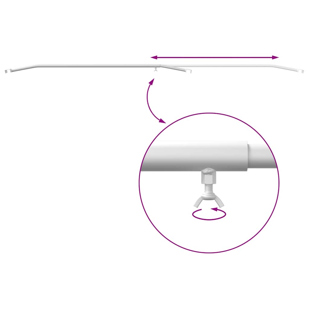 adatto per supporto per telo piatto 4 pcs Argento 130-210 cm