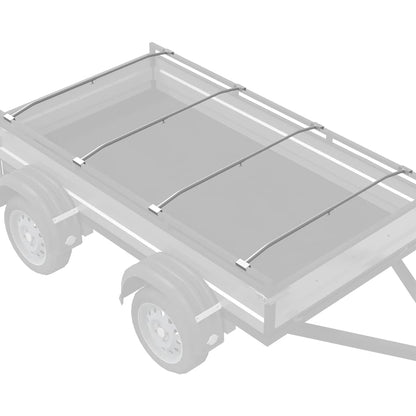 adatto per supporto per telo piatto 4 pcs Argento 130-210 cm