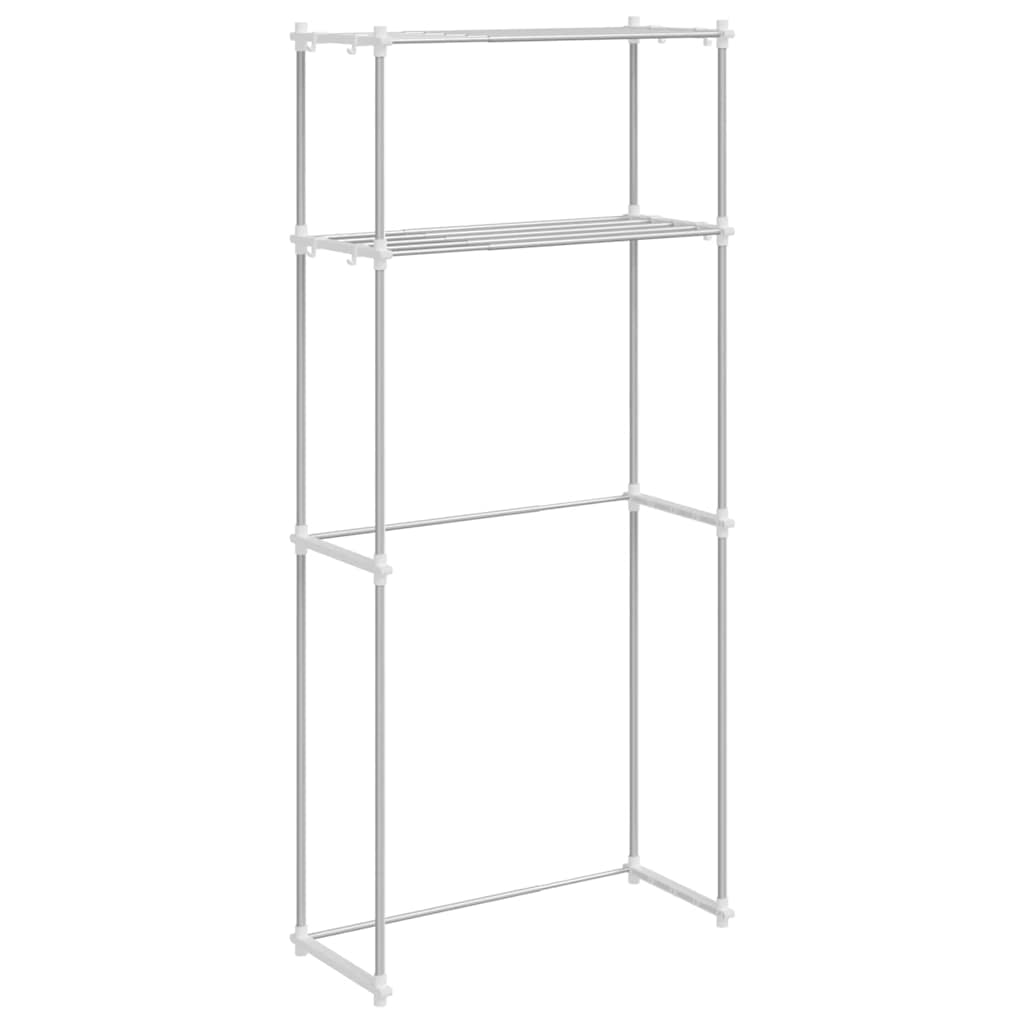 Mensola per lavatrice Bianco 63 x 27 x 136 cm Alluminio