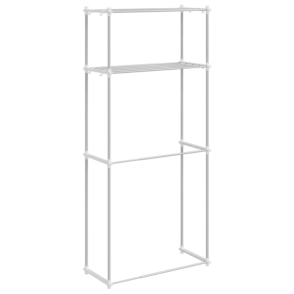 Mensola per lavatrice Bianco 63 x 27 x 136 cm Alluminio