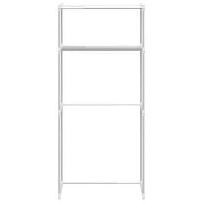 Mensola per lavatrice Bianco 63 x 27 x 136 cm Alluminio