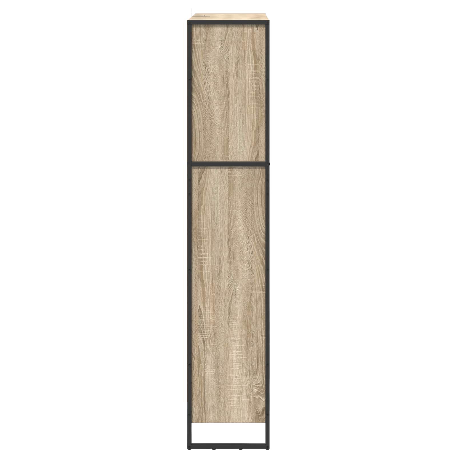 Armadio per Libri 80 x 30 x 155 cm Legno multistrato Sonoma | homemem39