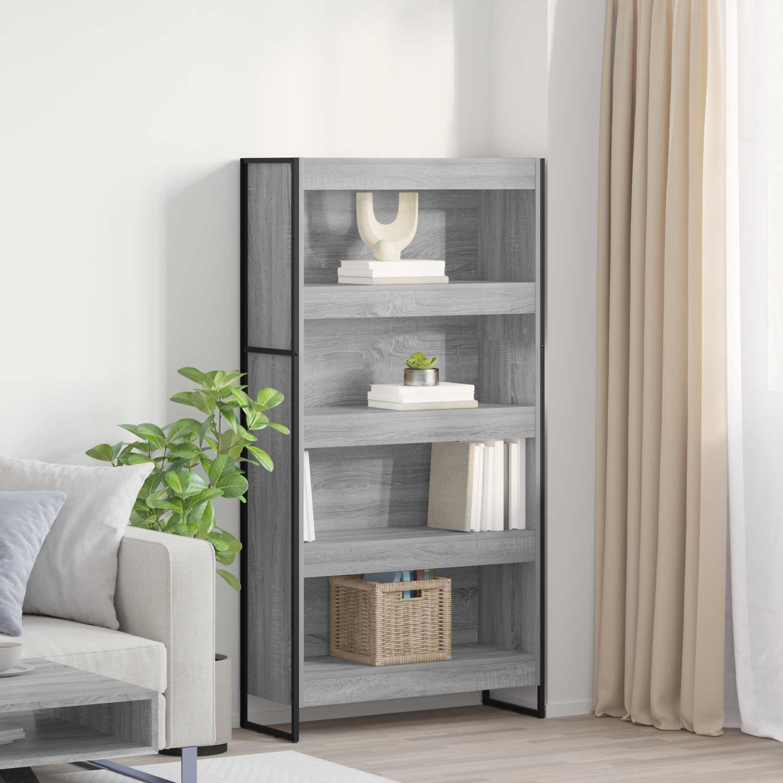Armadio per Libri 80 x 30 x 155 cm Legno multistrato | homemem39