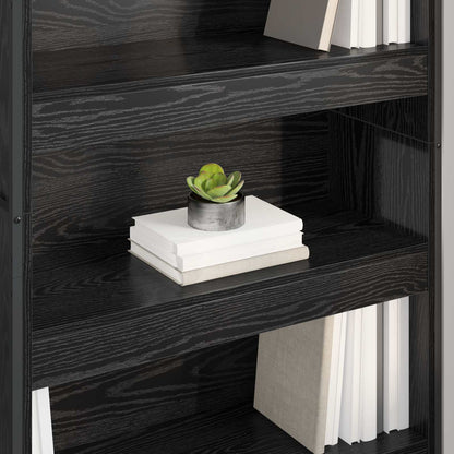Armadio per Libri 2 pcs Rovere Nero 80 x 30 x 155 cm