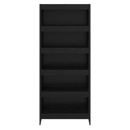 Armadio per Libri 2 pcs Rovere Nero 80 x 30 x 155 cm