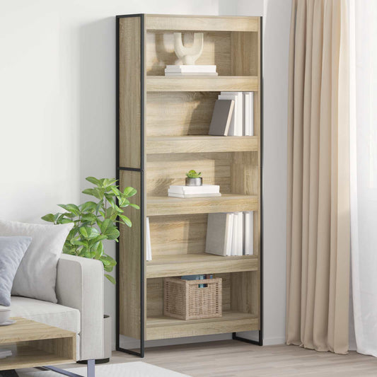 Armadio per Libri 80 x 30 x 189,5 cm Legno multistrato Sonoma | homemem39