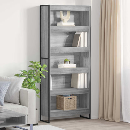 Armadio per Libri 2 pcs Grigio Sonoma 80 x 30 x 155 cm