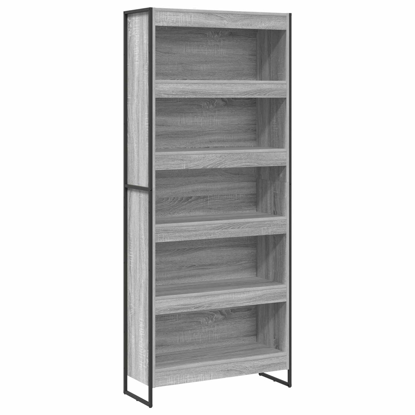 Armadio per Libri 2 pcs Grigio Sonoma 80 x 30 x 155 cm