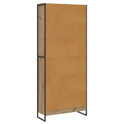 Armadio per Libri 2 pcs Rovere Artigianale 80 x 30 x 155 cm