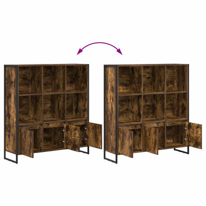 Armadio per Libri 2 pcs Quercia Fumosa 99,5 x 30 x 108 cm