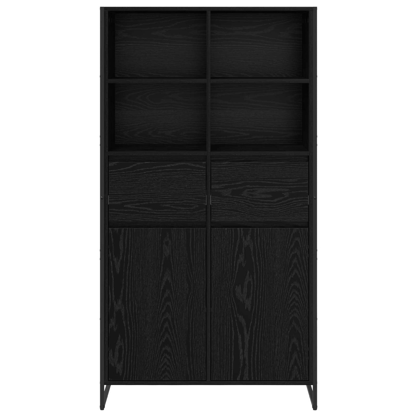 Credenza 2 pcs Rovere Nero 81 x 36 x 150.5 cm Legno multistrato