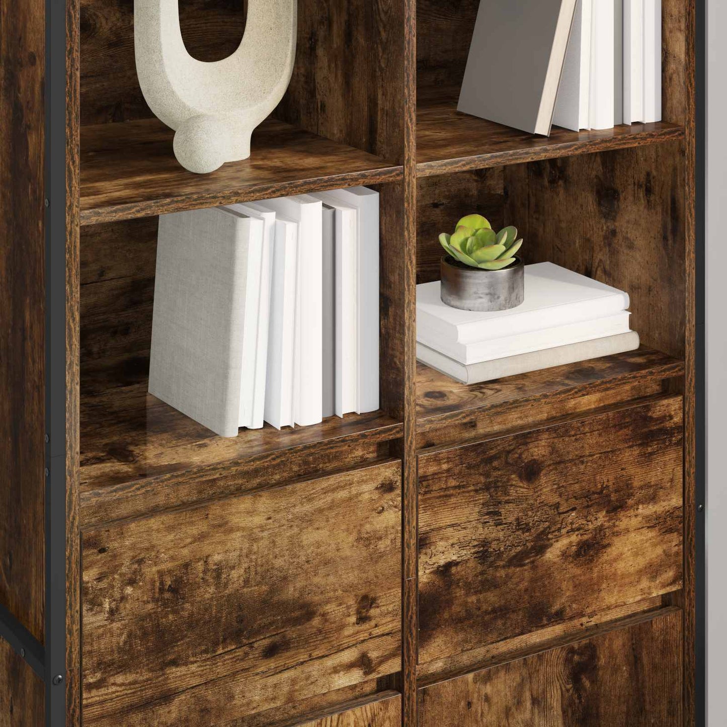 Credenza con cassetto 2 pcs Quercia Fumosa 81 x 36 x 150.5 cm