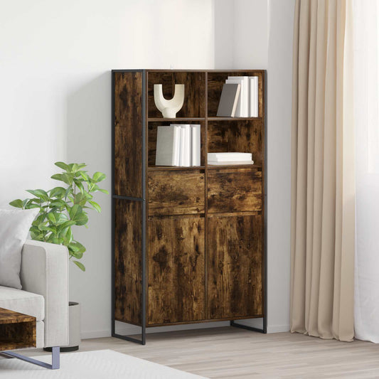 Credenza con cassetto 2 pcs Quercia Fumosa 81 x 36 x 150.5 cm
