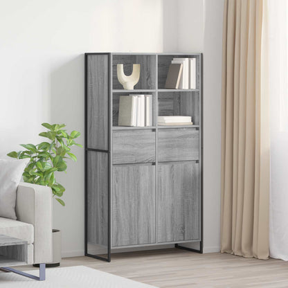 Credenza con cassetto 2 pcs Grigio Sonoma 81 x 36 x 150.5 cm