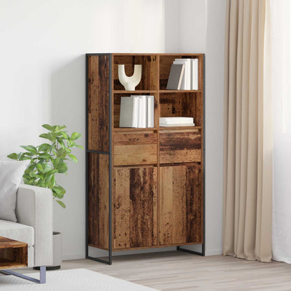 Credenza con cassetto 2 pcs Legno vecchio 81 x 36 x 150.5 cm