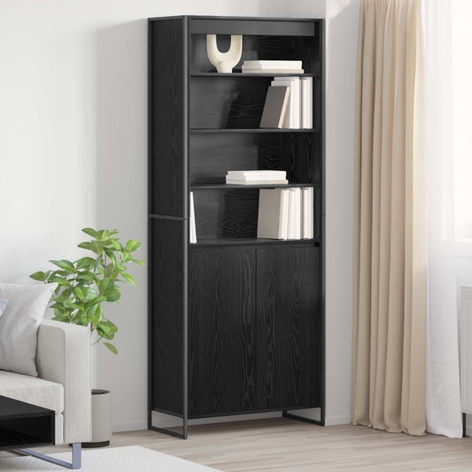 Armadi alti Rovere Nero 79 x 36 x 200 cm Legno multistrato
