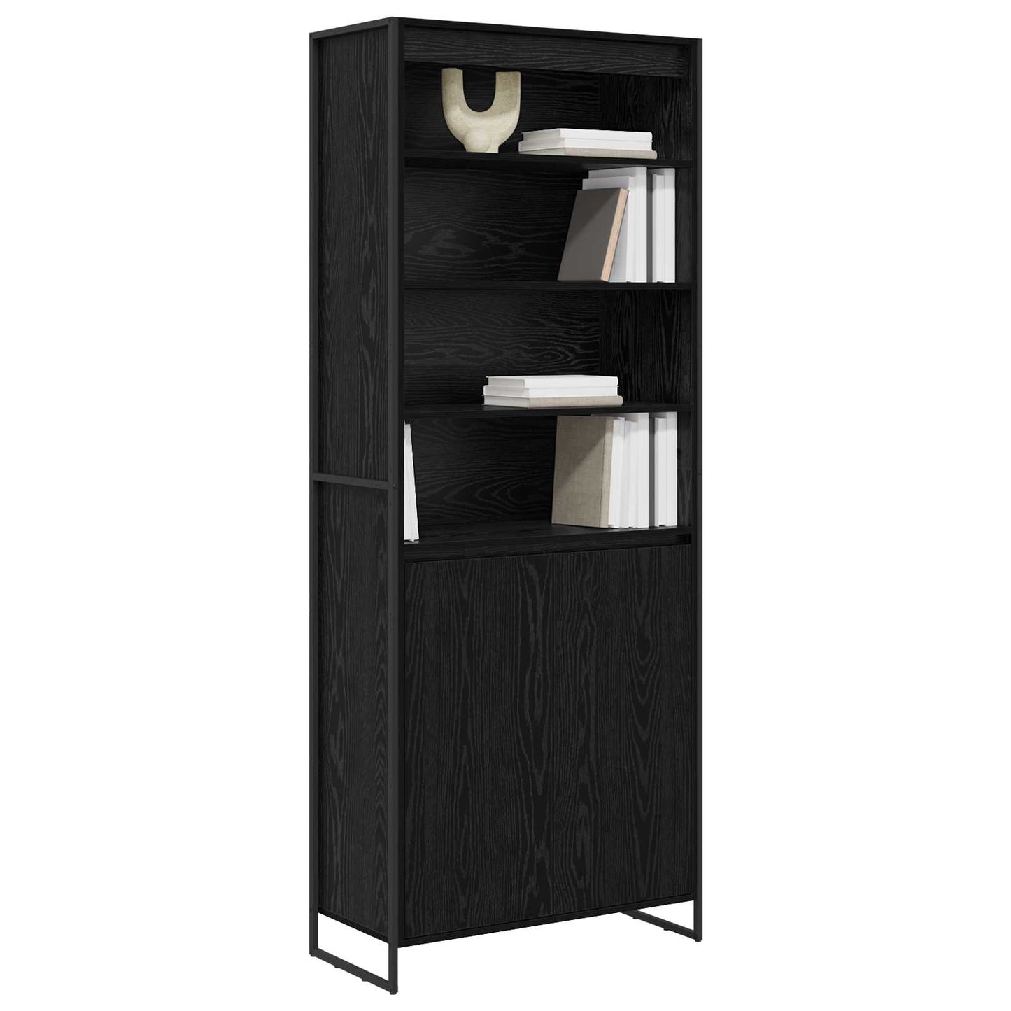 Armadi alti Rovere Nero 79 x 36 x 200 cm Legno multistrato
