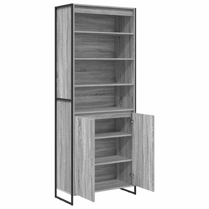 Armadi alti Grigio Sonoma 79 x 36 x 200 cm Legno multistrato